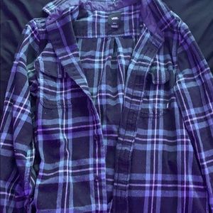 vans plaid button up shirt